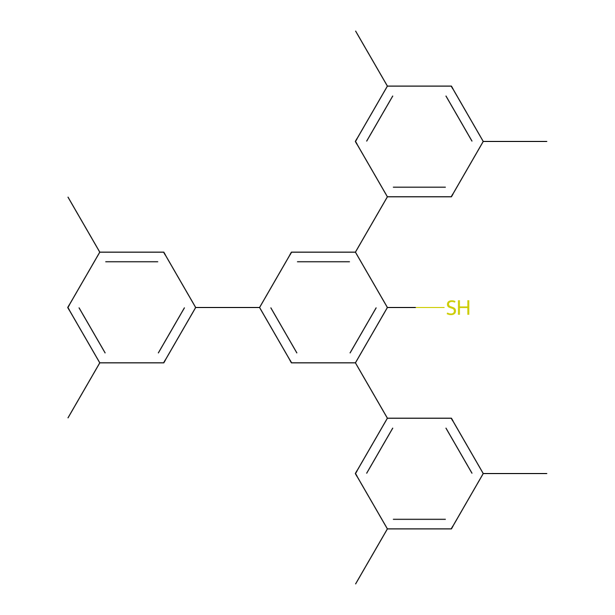 5'-(3,5-Dimethylphenyl)-3,3'',5,5''-tetramethyl-[1,1':3',1''-terphenyl]-2'-thiol molecular structure, CAS 2058284-38-9