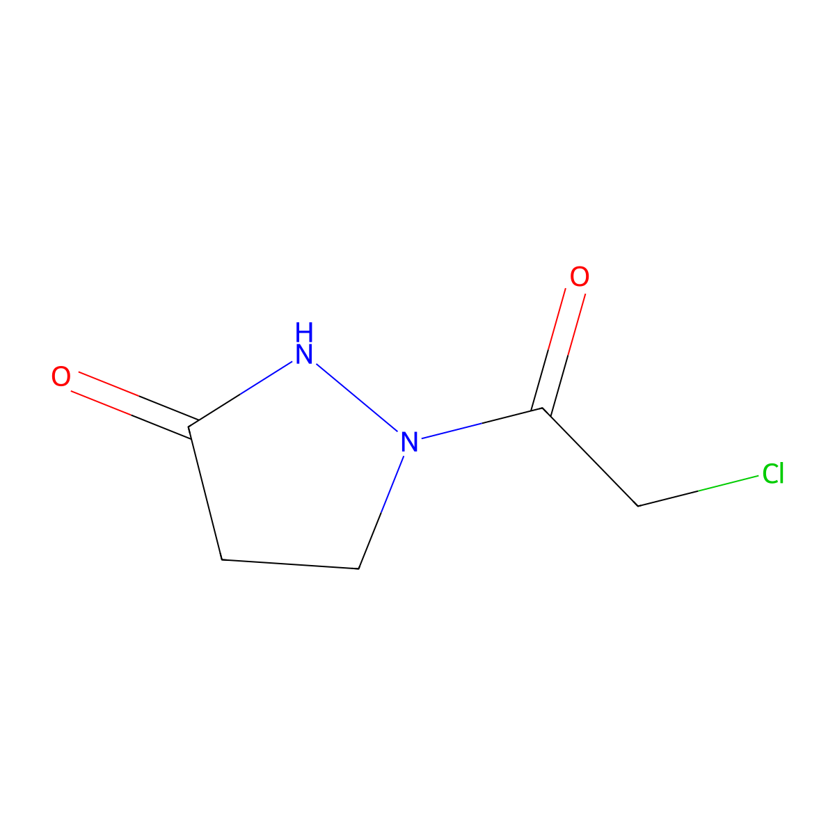 1-(2-Chloroacetyl)pyrazolidin-3-one molecular structure, CAS 205829-17-0