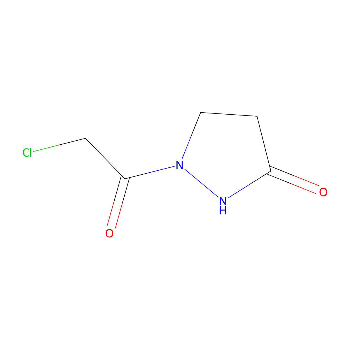 1-(2-Chloroacetyl)pyrazolidin-3-one molecular structure, CAS 205829-17-0