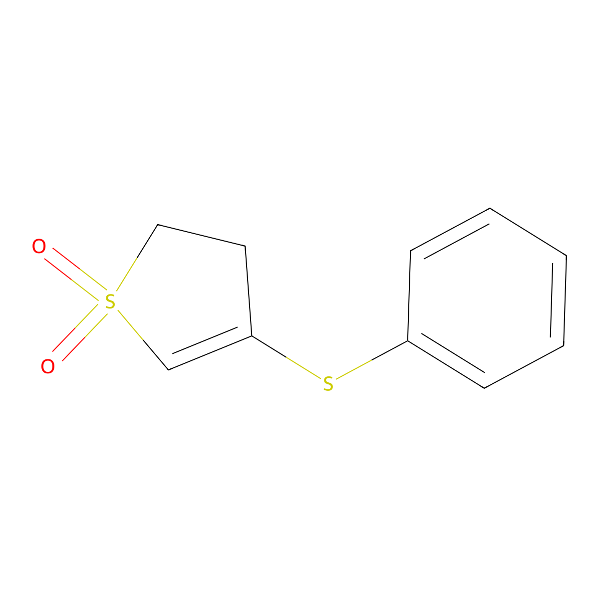 3-Phenylthio-4,5-dihydrothiophene-1,1-dione molecular structure, CAS 20583-25-9