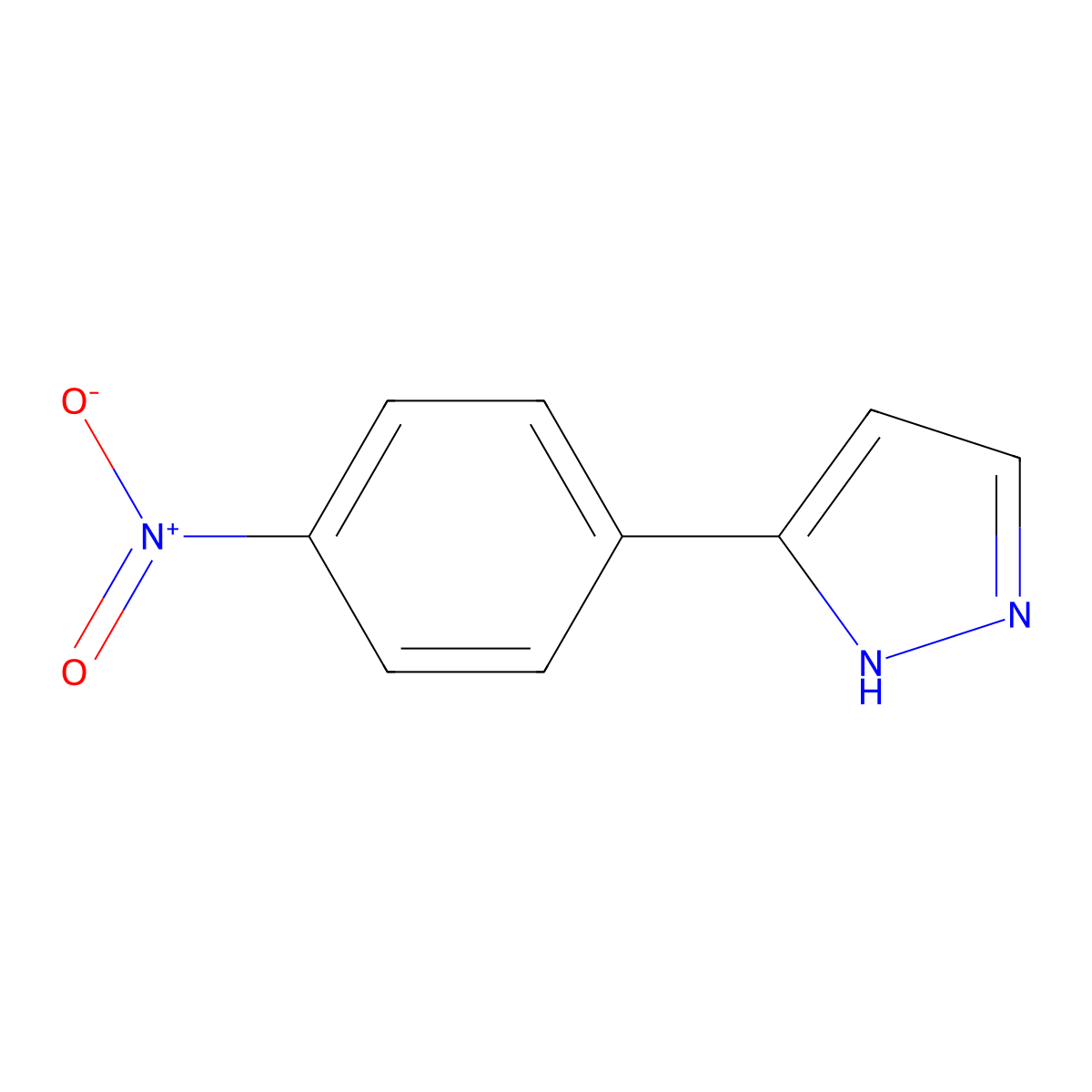 3-(4-Nitrophenyl)-1H-pyrazole molecular structure, CAS 20583-31-7
