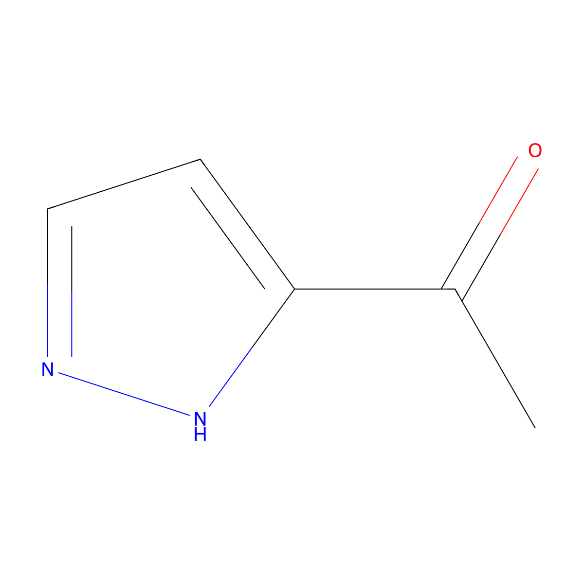 1-(1H-pyrazol-3-yl)ethan-1-one molecular structure, CAS 20583-33-9
