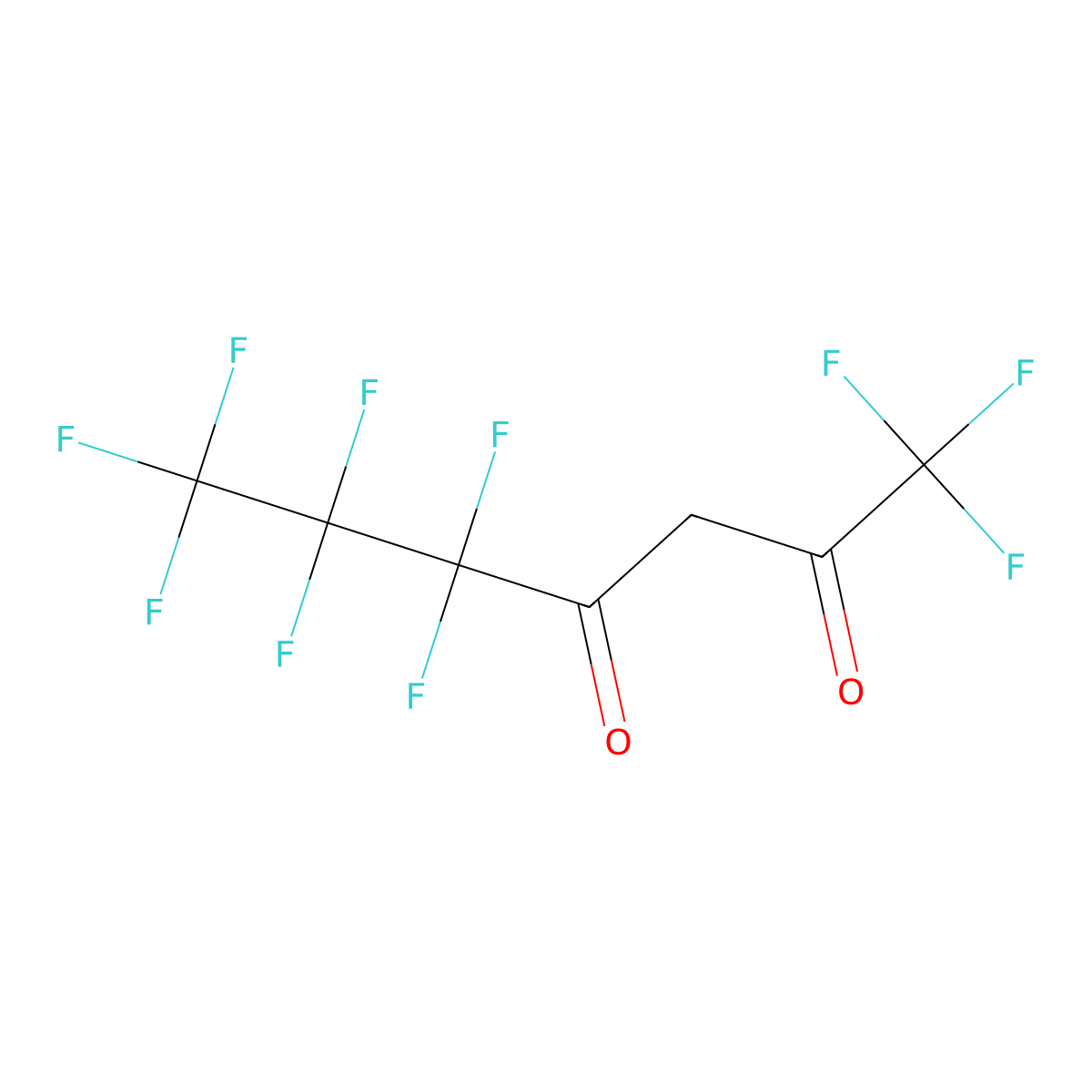 1,1,1,5,5,6,6,7,7,7-Decafluoro-2,4-heptanedione molecular structure, CAS 20583-66-8