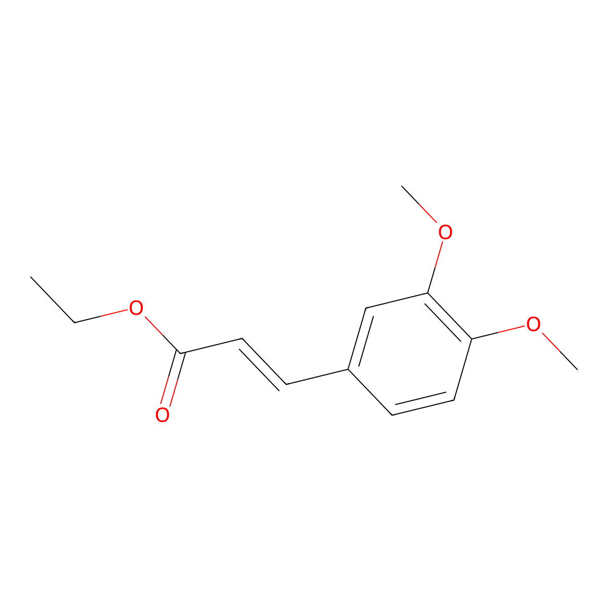 Ethyl 3-(3,4-dimethoxyphenyl)acrylate molecular structure, CAS 20583-78-2