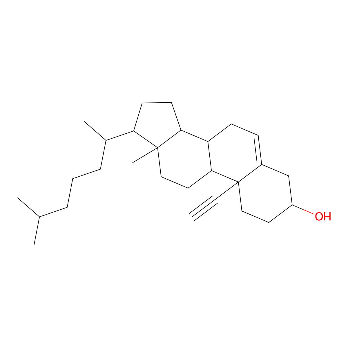 19-alkyne Cholesterol molecular structure, CAS 2058319-71-2