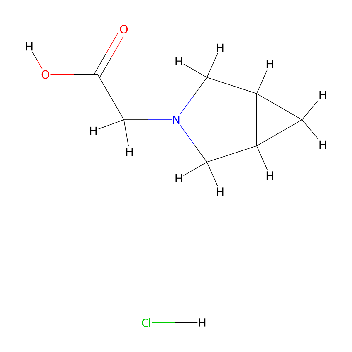 2-{3-Azabicyclo[3.1.0]hexan-3-yl}acetic acid hydrochloride molecular structure, CAS 2058326-37-5