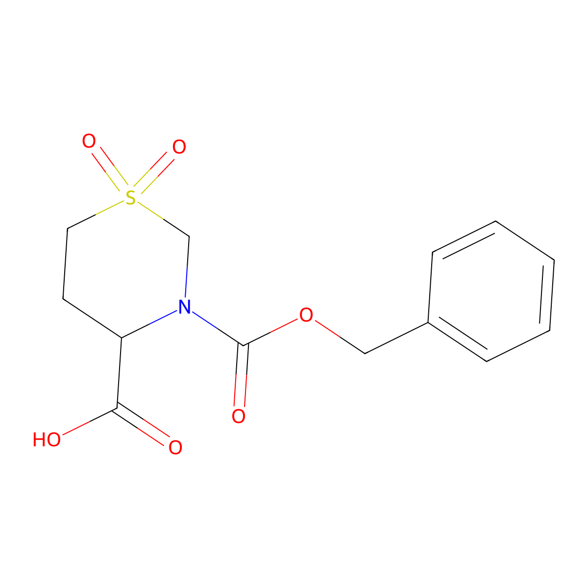 3-[(Benzyloxy)carbonyl]-1,1-dioxo-1lambda6,3-thiazinane-4-carboxylic acid molecular structure, CAS 2058350-77-7