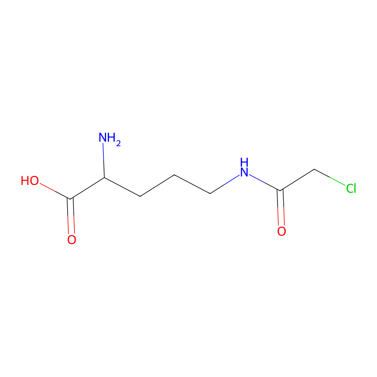 N-delta-chloroacetyl-L-ornithine molecular structure, CAS 20584-81-0