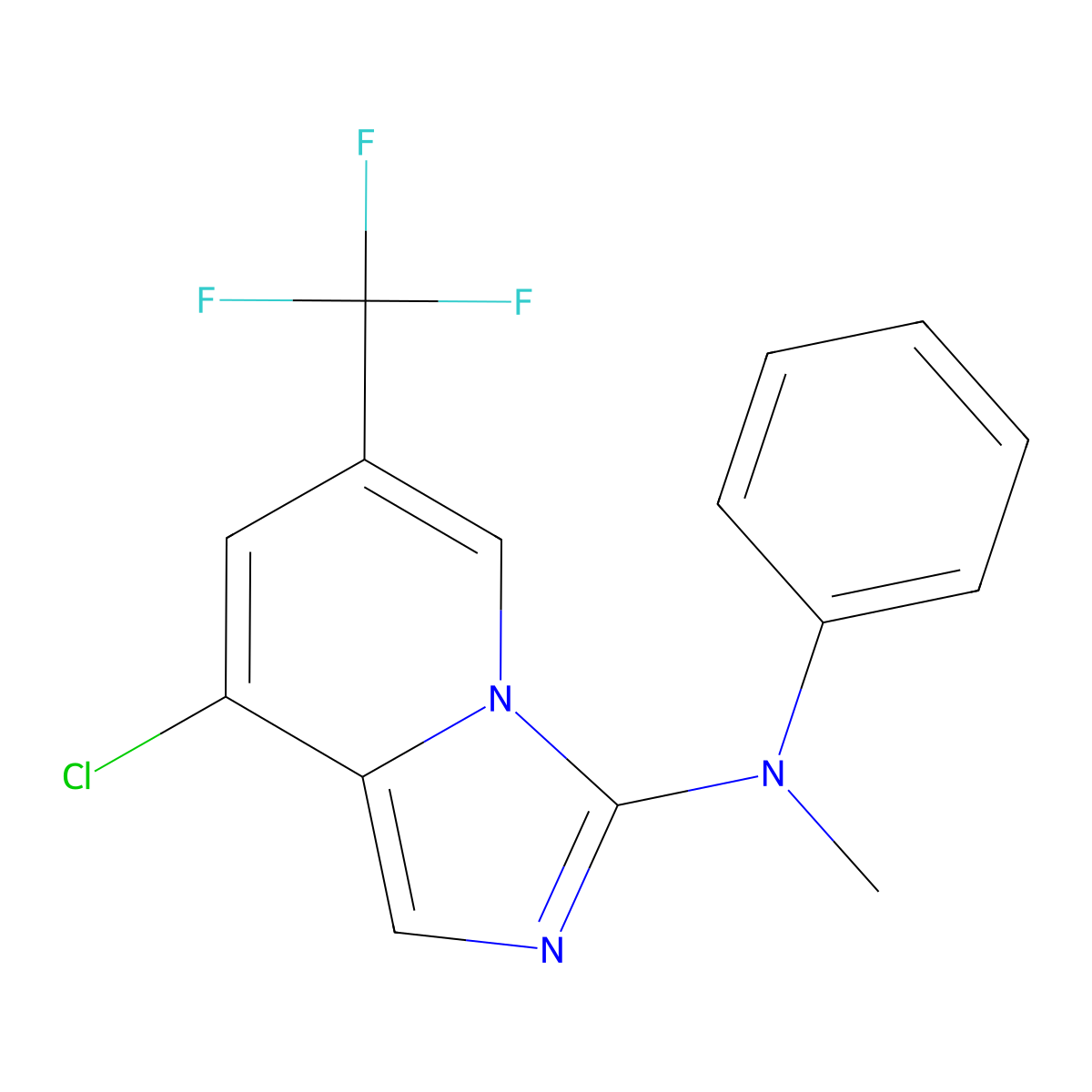 8-chloro-N-methyl-N-phenyl-6-(trifluoromethyl)imidazo[1,5-a]pyridin-3-amine molecular structure, CAS 2058451-66-2