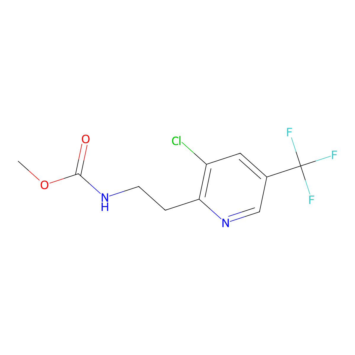 methyl N-{2-[3-chloro-5-(trifluoromethyl)pyridin-2-yl]ethyl}carbamate molecular structure, CAS 2058452-53-0