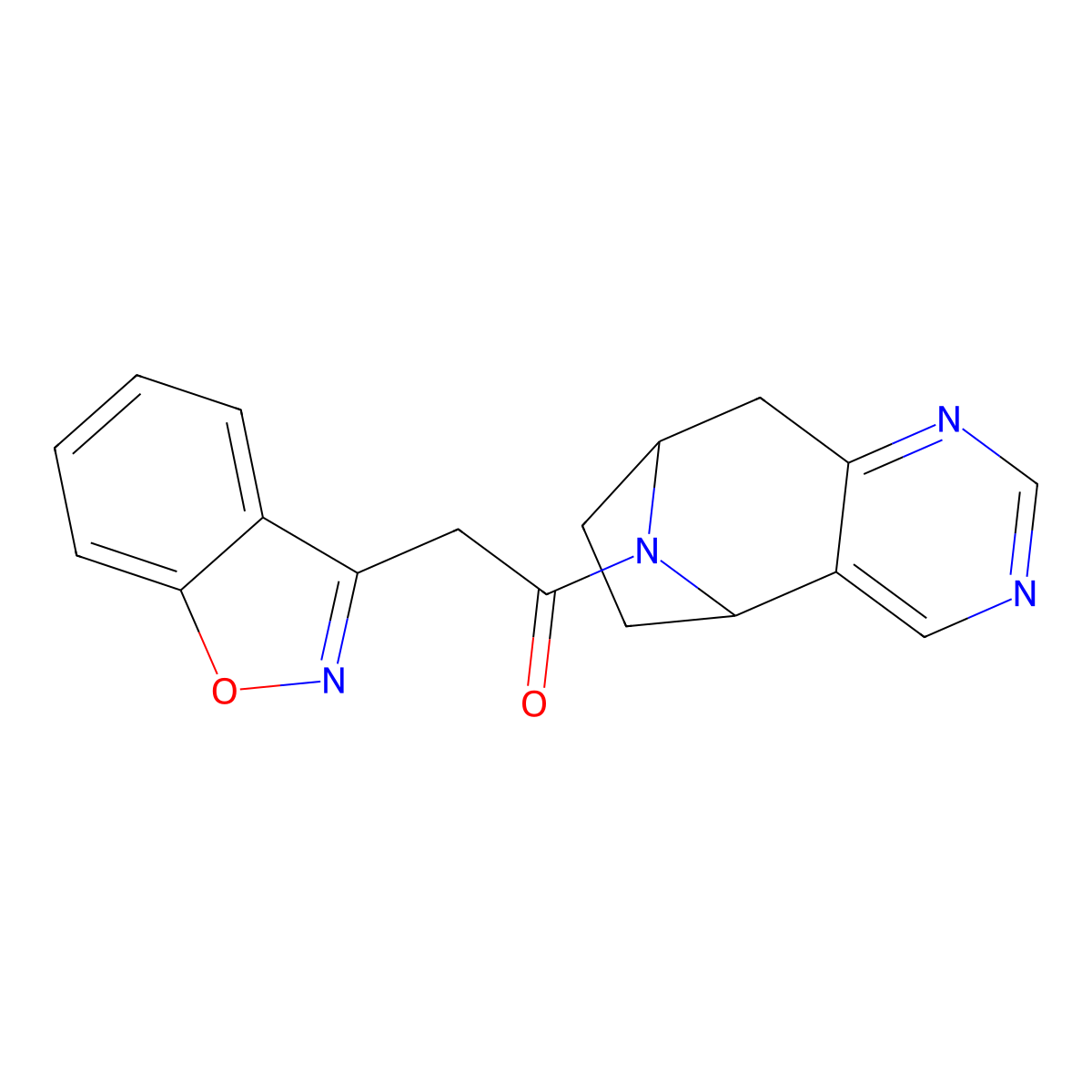 2-(benzo[d]isoxazol-3-yl)-1-((5R,8S)-6,7,8,9-tetrahydro-5H-5,8-epiminocyclohepta[d]pyrimidin-10-yl)ethanone molecular structure, CAS 2058502-75-1