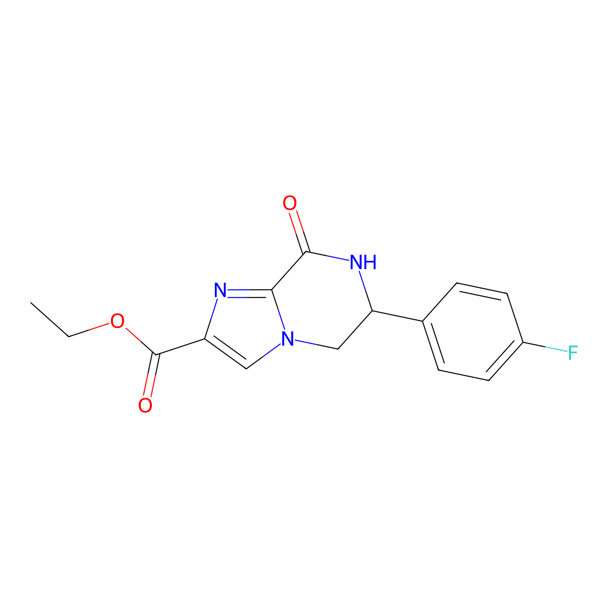 Ethyl 6-(4-fluorophenyl)-8-oxo-5,6,7,8-tetrahydroimidazo[1,2-a]pyrazine-2-carboxylate molecular structure, CAS 2058515-81-2