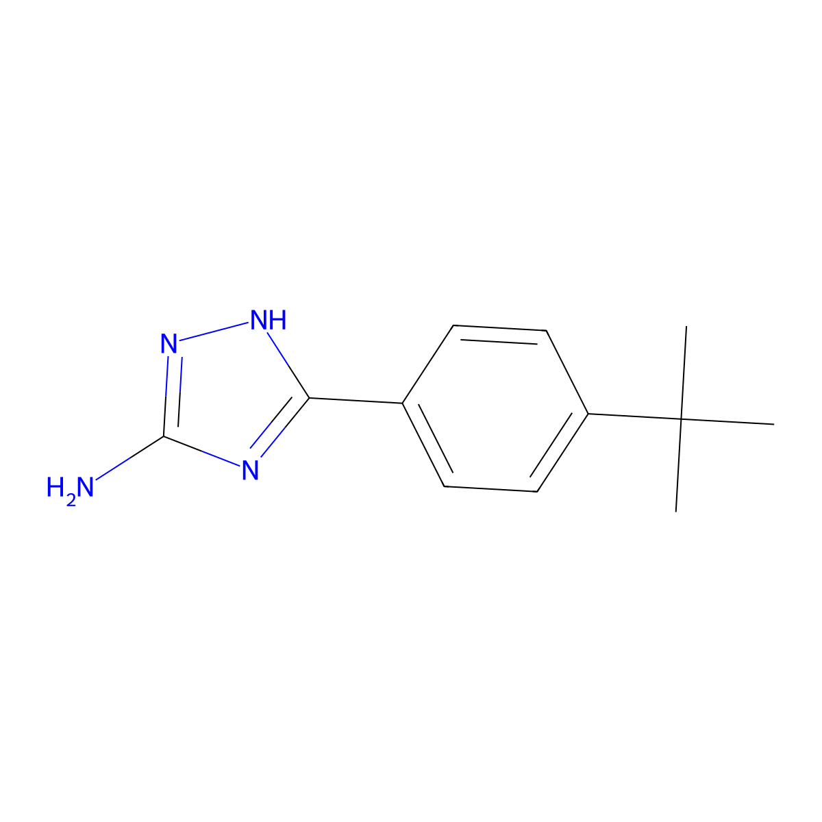 5-(4-tert-butylphenyl)-4H-1,2,4-triazol-3-amine molecular structure, CAS 20586-97-4