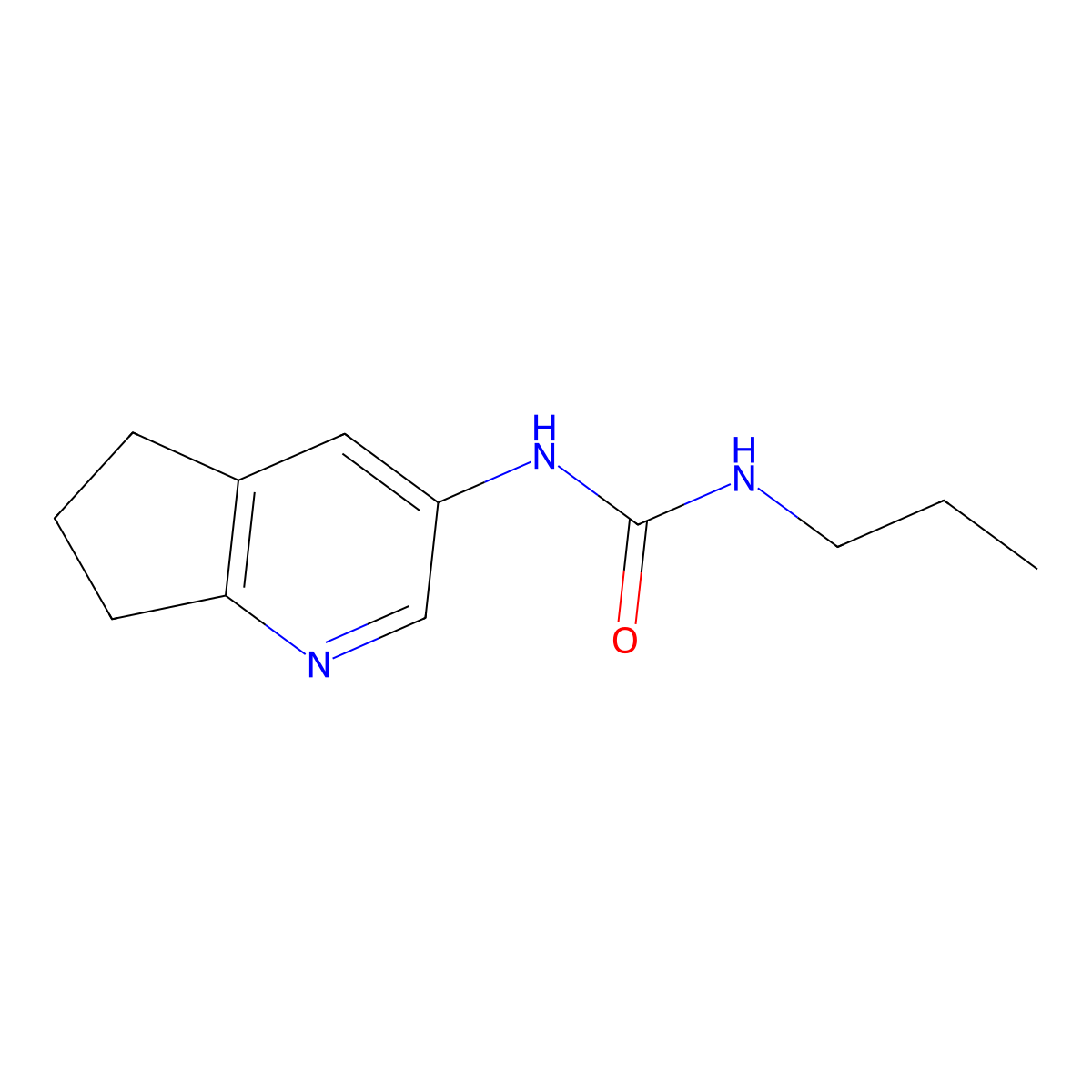 1-{5H,6H,7H-Cyclopenta[B]pyridin-3-YL}-3-propylurea molecular structure, CAS 2058613-64-0