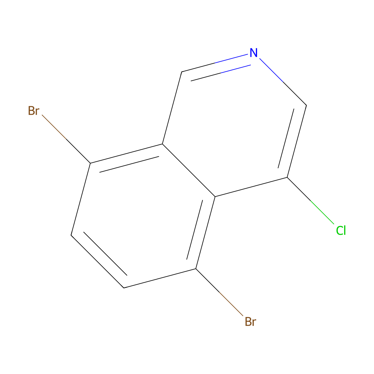 5,8-Dibromo-4-chloroisoquinoline molecular structure, CAS 2058638-72-3