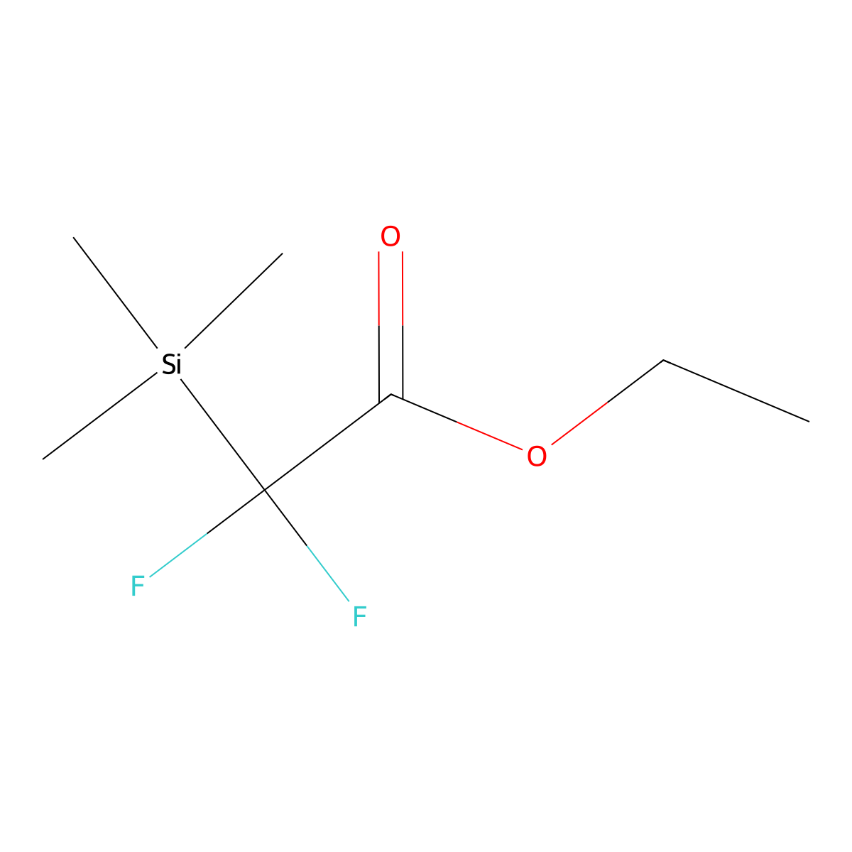 Ethyl 2,2-Difluoro-2-(trimethylsilyl)acetate molecular structure, CAS 205865-67-4
