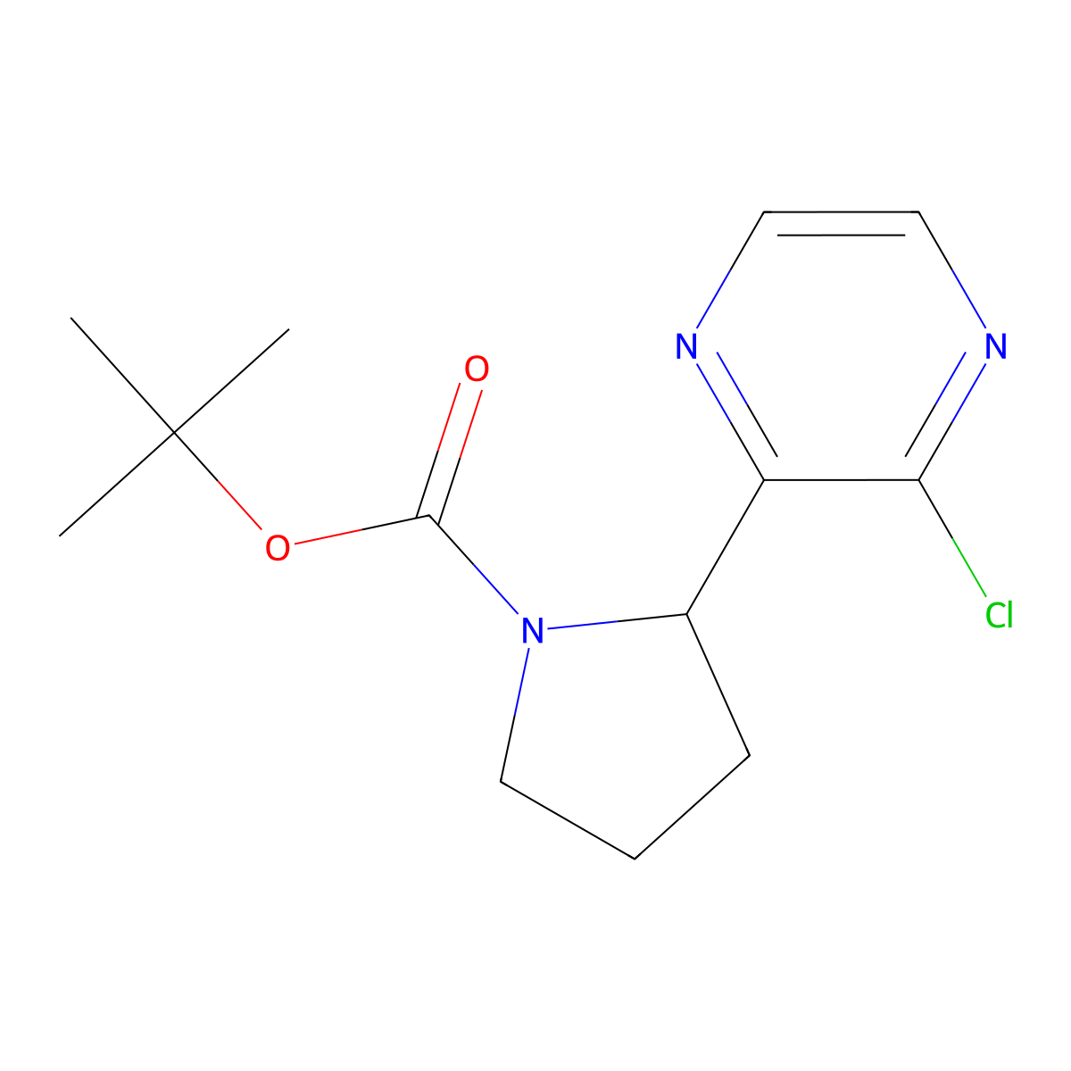 Tert-butyl 2-(3-chloropyrazin-2-YL)pyrrolidine-1-carboxylate molecular structure, CAS 2058656-12-3