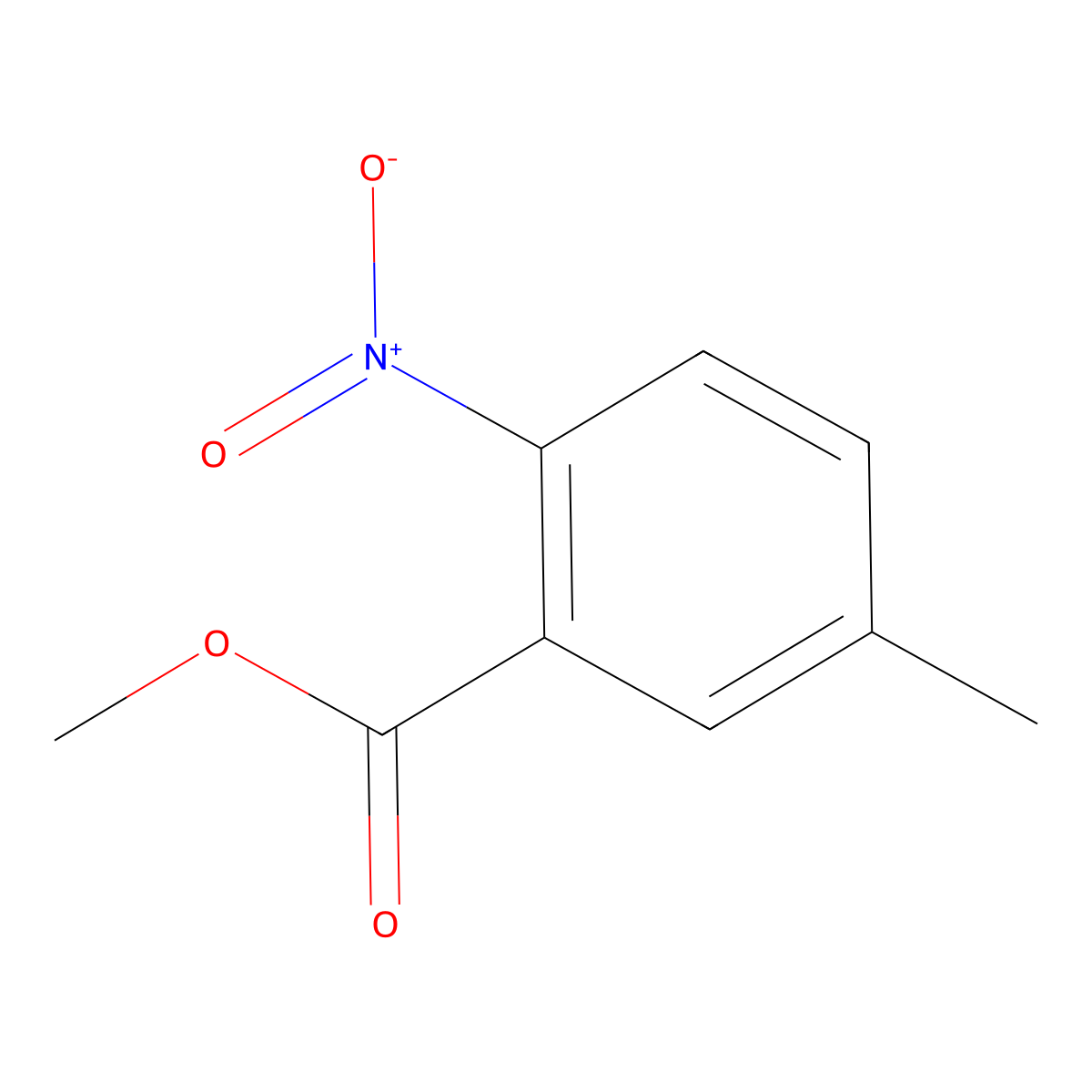 Methyl 5-methyl-2-nitrobenzoate molecular structure, CAS 20587-30-8