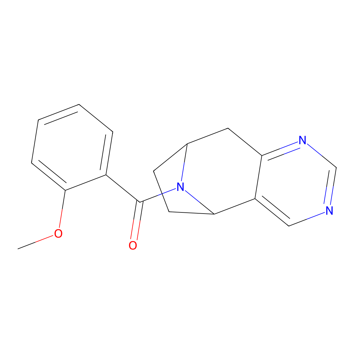 (2-methoxyphenyl)((5R,8S)-6,7,8,9-tetrahydro-5H-5,8-epiminocyclohepta[d]pyrimidin-10-yl)methanone molecular structure, CAS 2058729-73-8