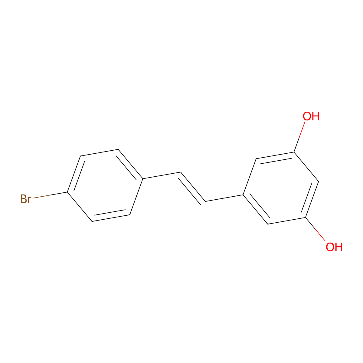 3,5-Dihydroxy-4'-bromostilbene molecular structure, CAS 205873-55-8