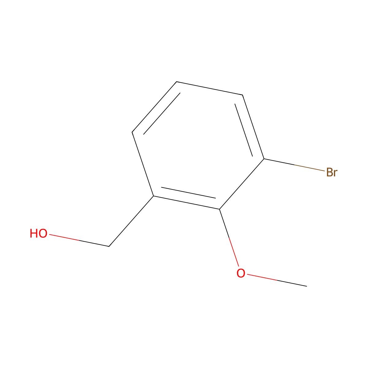 3-Bromo-2-methoxybenzenemethanol molecular structure, CAS 205873-57-0