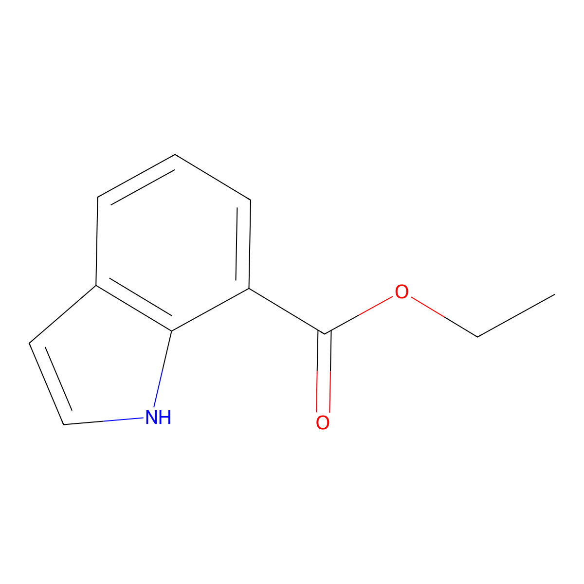 Ethyl 1H-indole-7-carboxylate molecular structure, CAS 205873-58-1