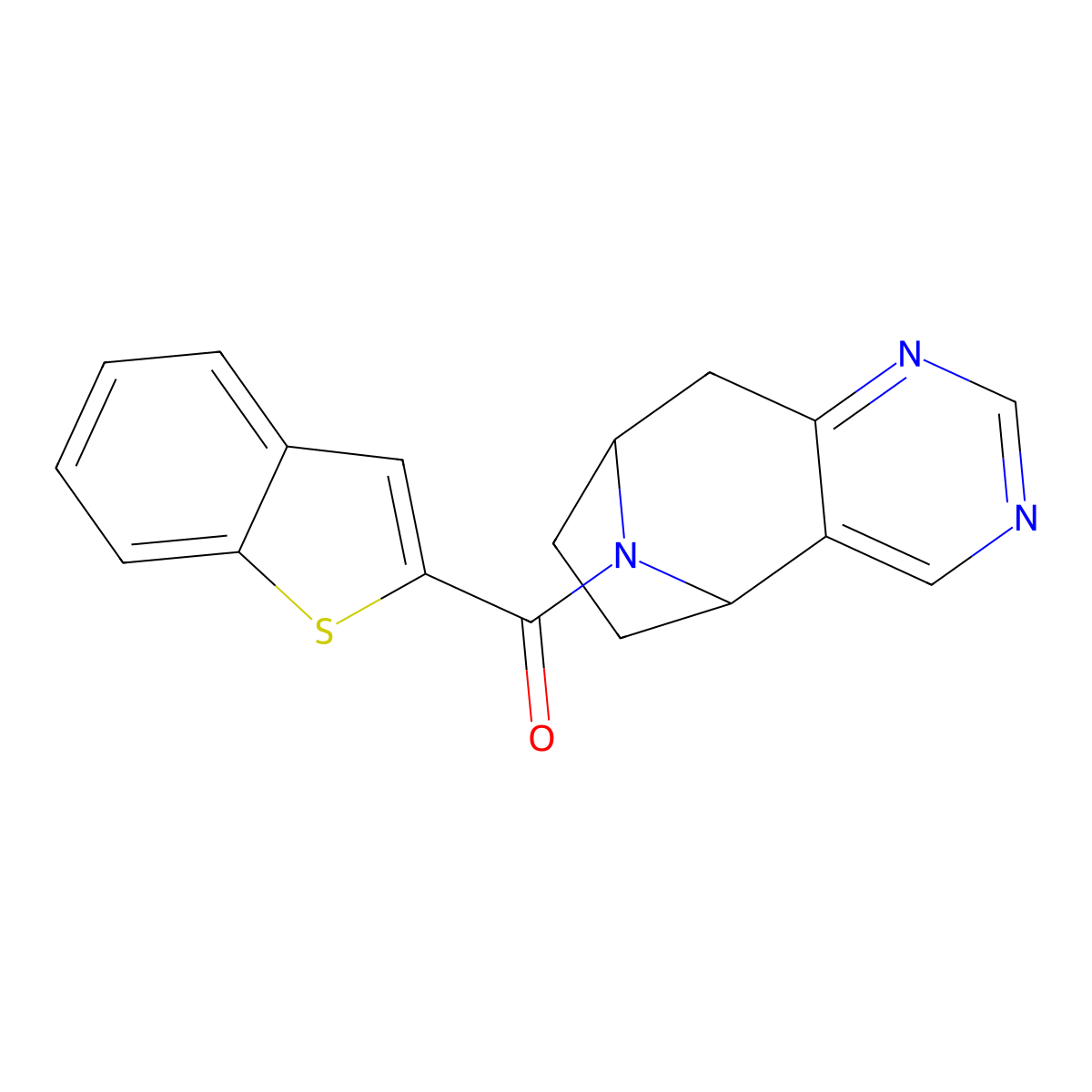 benzo[b]thiophen-2-yl((5R,8S)-6,7,8,9-tetrahydro-5H-5,8-epiminocyclohepta[d]pyrimidin-10-yl)methanone molecular structure, CAS 2058730-93-9