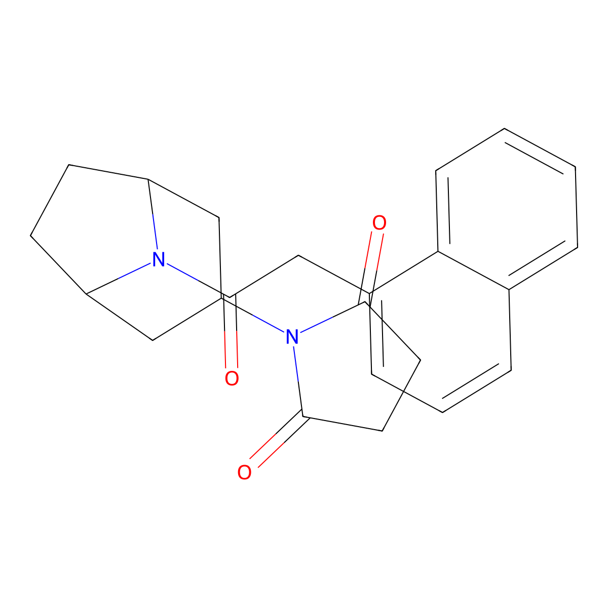 1-((1R,5S)-8-(2-(naphthalen-1-yl)acetyl)-8-azabicyclo[3.2.1]octan-3-yl)pyrrolidine-2,5-dione molecular structure, CAS 2058740-33-1