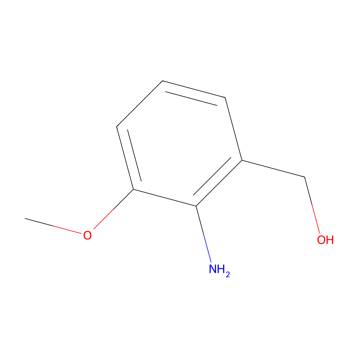 (2-Amino-3-methoxyphenyl)methanol molecular structure, CAS 205877-13-0