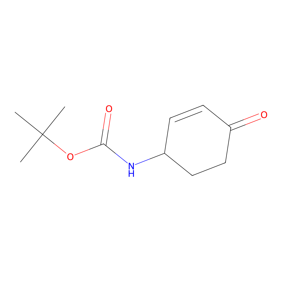 tert-butyl N-(4-oxocyclohex-2-en-1-yl)carbamate molecular structure, CAS 205877-92-5