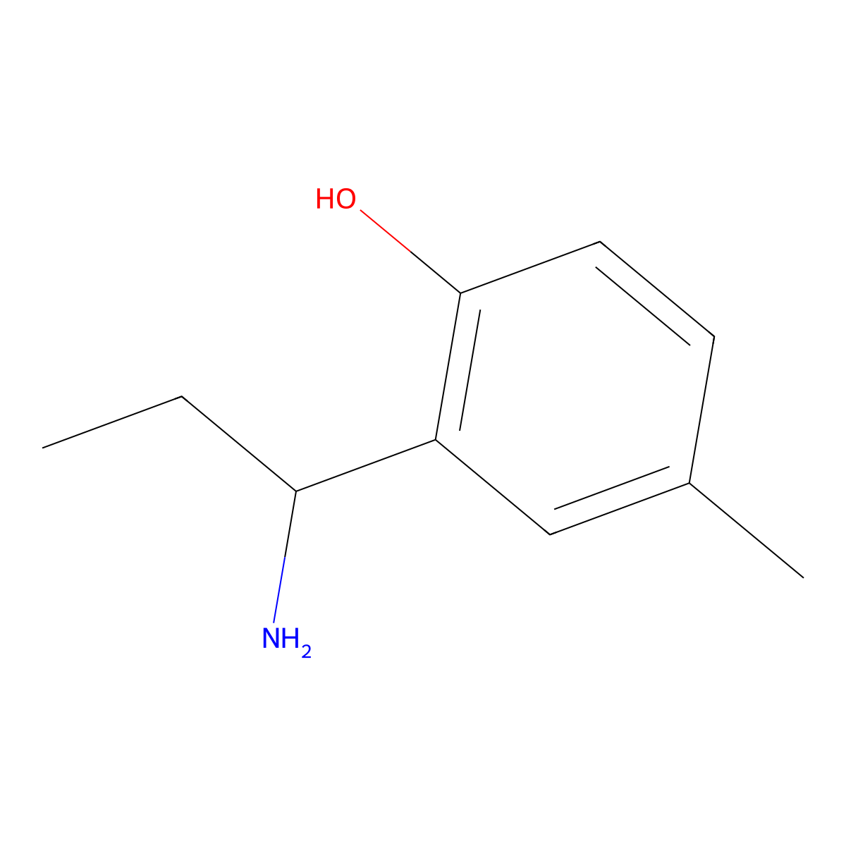 2-((1S)-1-Aminopropyl)-4-methylphenol molecular structure, CAS 205878-41-7