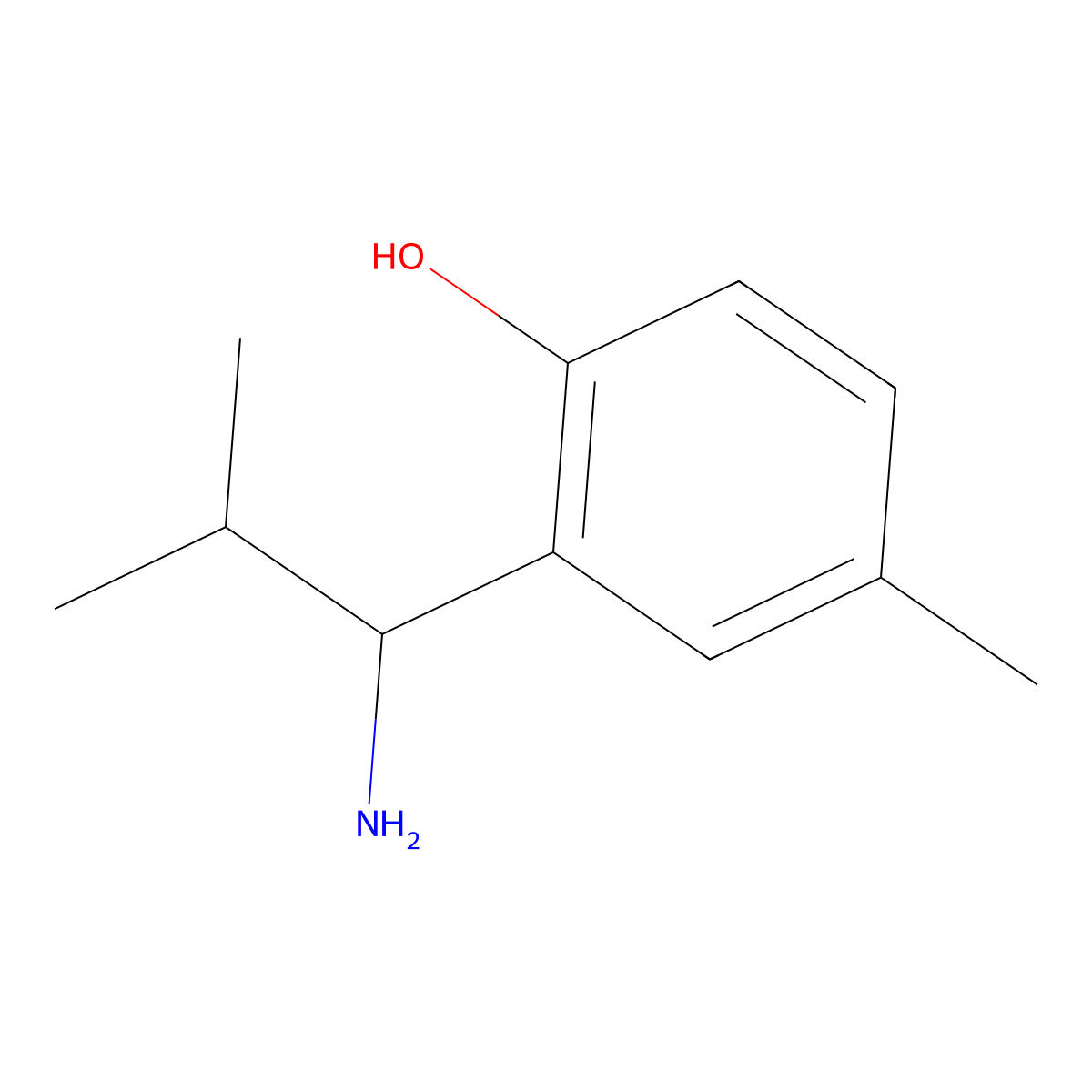 2-((1S)-1-Amino-2-methylpropyl)-4-methylphenol molecular structure, CAS 205878-66-6
