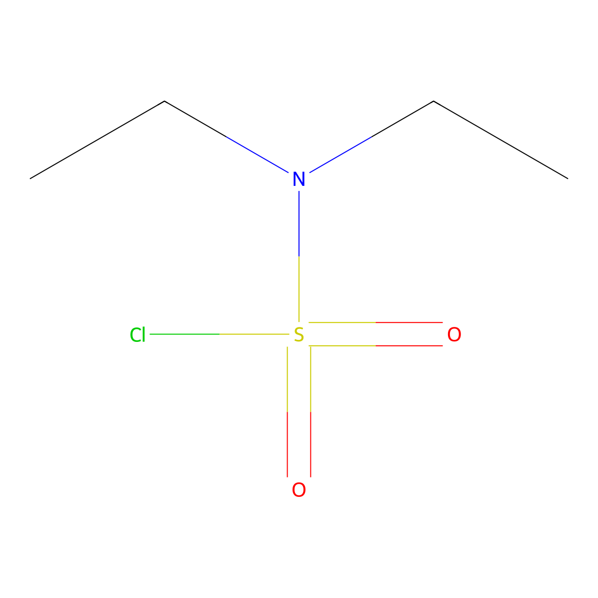 N,N-diethylsulfamoyl chloride molecular structure, CAS 20588-68-5