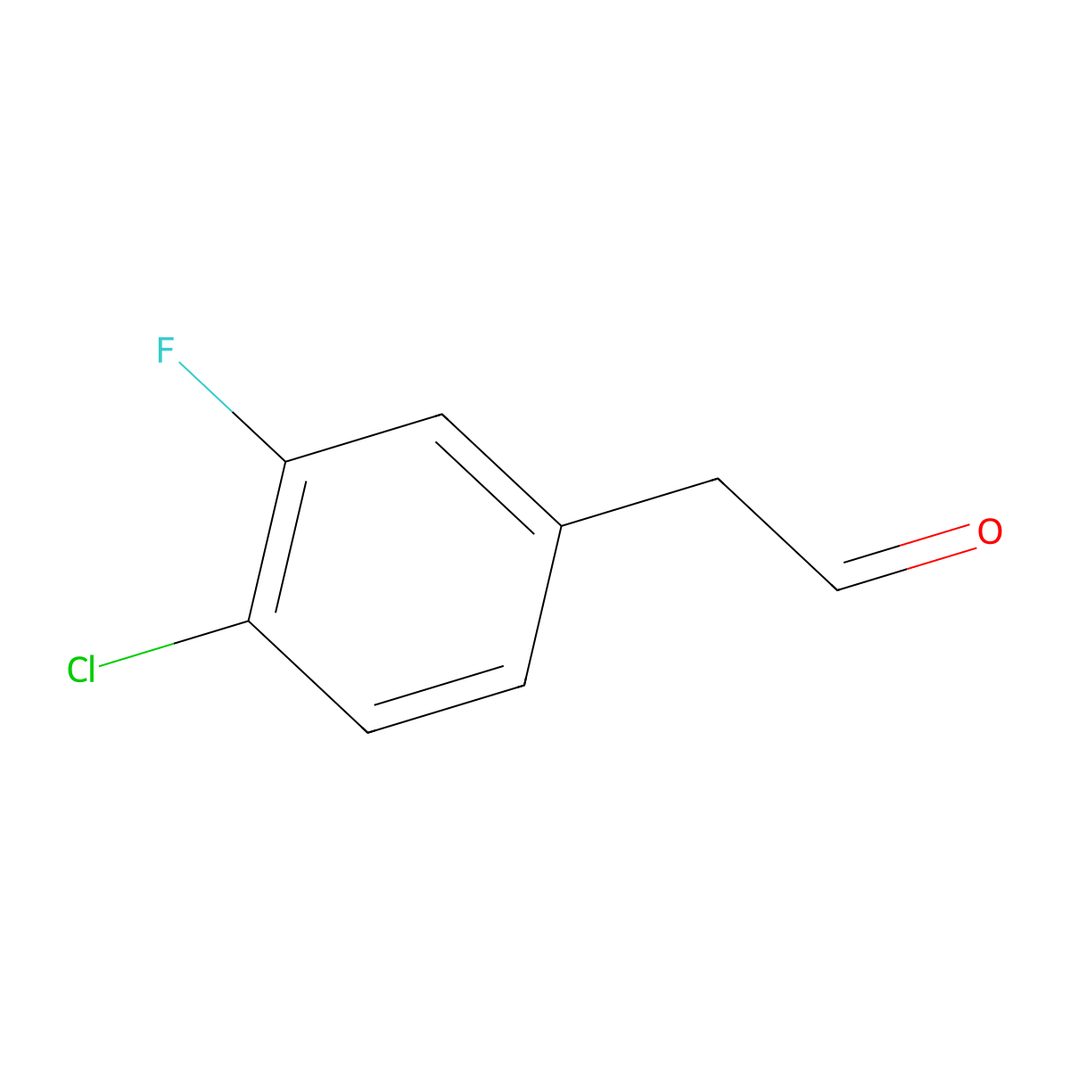 2-(4-Chloro-3-fluorophenyl)acetaldehyde molecular structure, CAS 205880-74-6