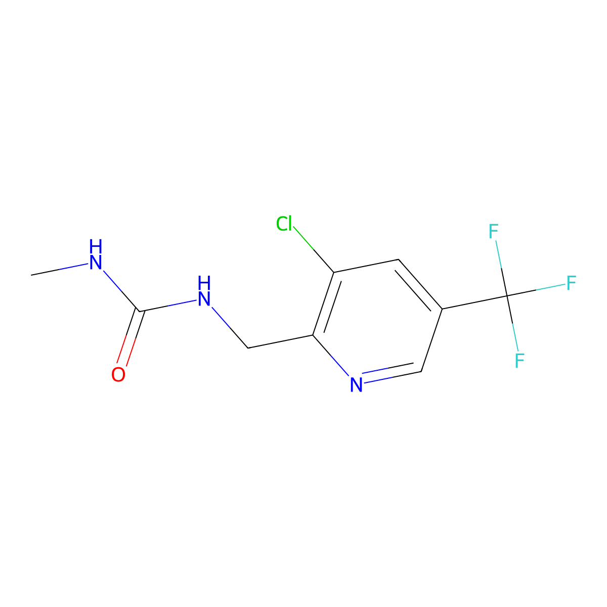 1-{[3-Chloro-5-(trifluoromethyl)pyridin-2-yl]methyl}-3-methylurea molecular structure, CAS 2058814-55-2