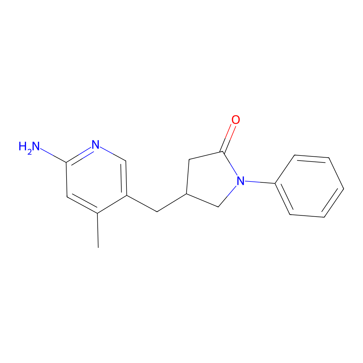 4-[(6-Amino-4-methylpyridin-3-YL)methyl]-1-phenylpyrrolidin-2-one molecular structure, CAS 2058817-81-3