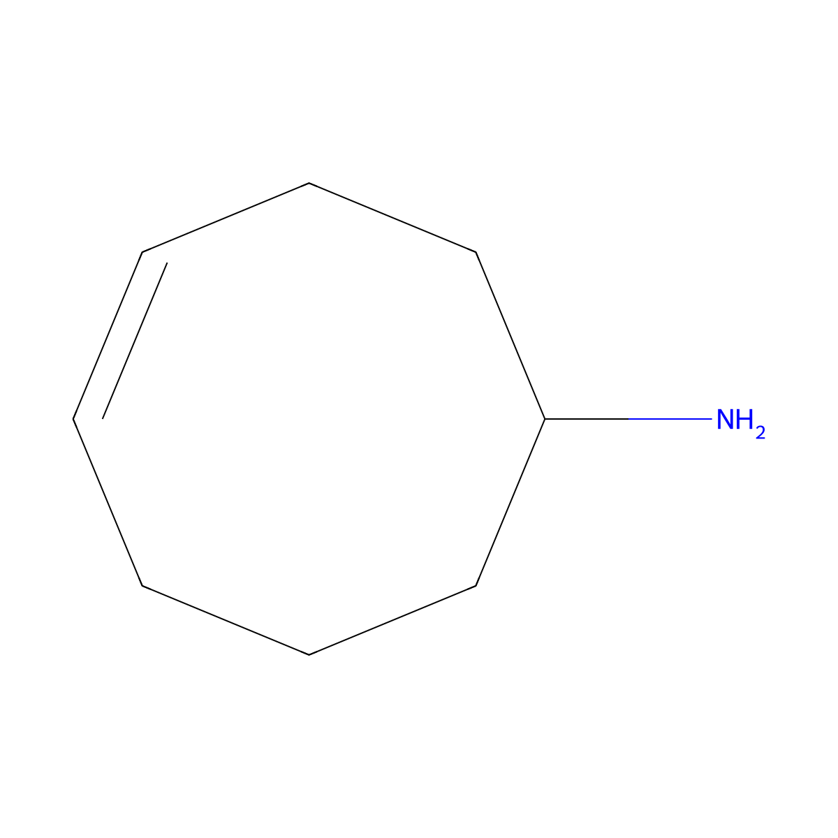 5-Aminocyclooctene molecular structure, CAS 205883-48-3