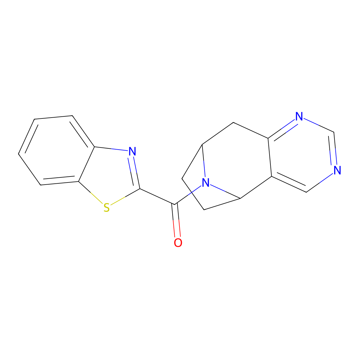 benzo[d]thiazol-2-yl((5R,8S)-6,7,8,9-tetrahydro-5H-5,8-epiminocyclohepta[d]pyrimidin-10-yl)methanone molecular structure, CAS 2058872-87-8