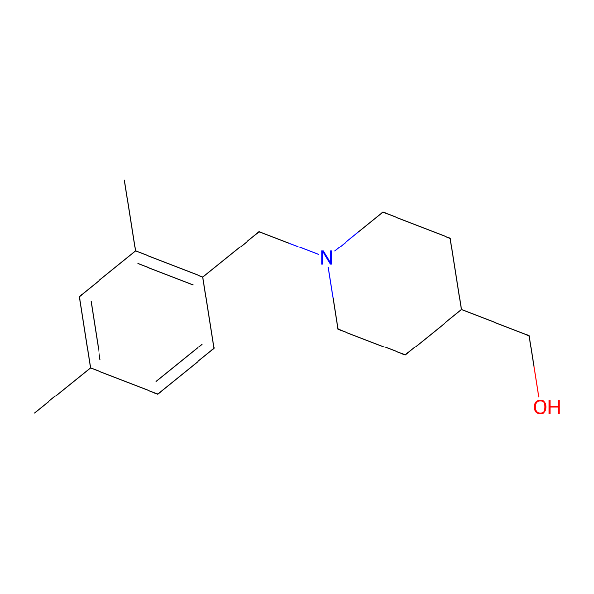 (1-(2,4-Dimethylbenzyl)piperidin-4-yl)methanol molecular structure, CAS 2058947-69-4