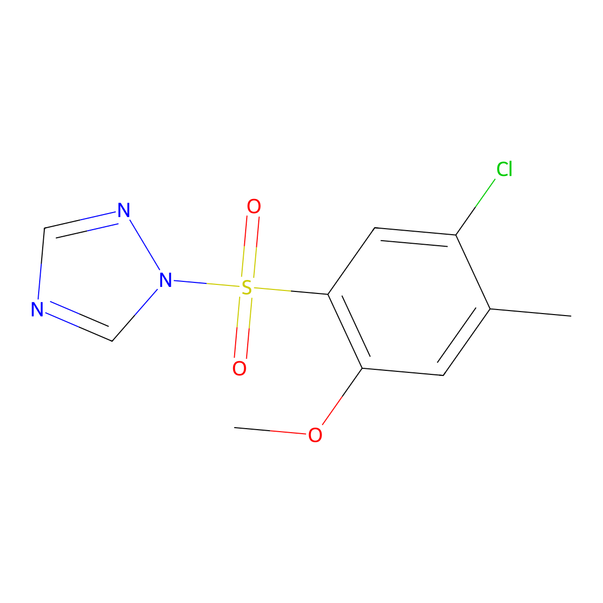 1-(5-chloro-2-methoxy-4-methylbenzenesulfonyl)-1H-1,2,4-triazole molecular structure, CAS 2058994-69-5