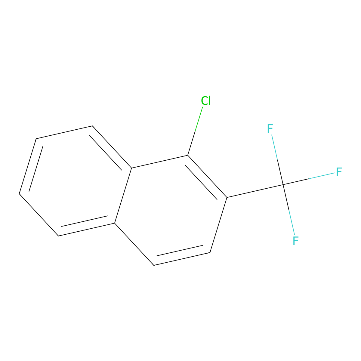 1-Chloro-2-(trifluoromethyl)naphthalene molecular structure, CAS 2059-24-7