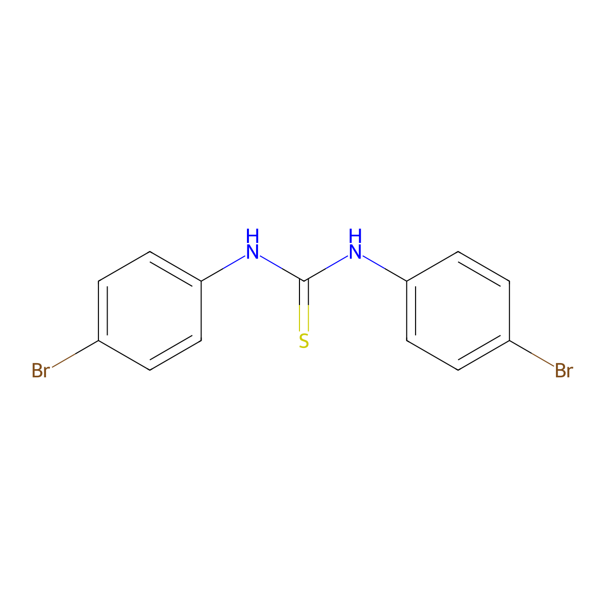 1,3-Bis(4-bromophenyl)-2-thiourea molecular structure, CAS 2059-75-8