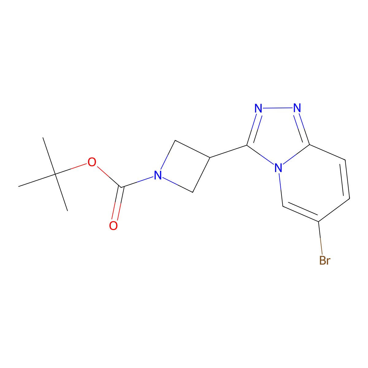 Tert-butyl 3-{6-bromo-[1,2,4]triazolo[4,3-a]pyridin-3-yl}azetidine-1-carboxylate molecular structure, CAS 2059148-07-9