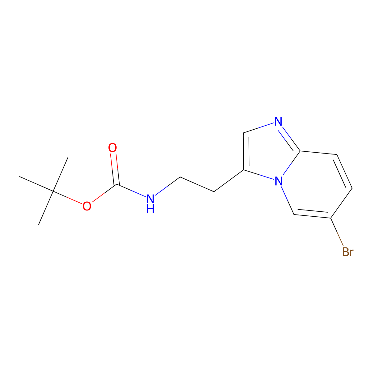 2-(6-Bromoimidazo[1,2-a]pyridin-3-yl)-N-Boc-ethanamine molecular structure, CAS 2059148-29-5