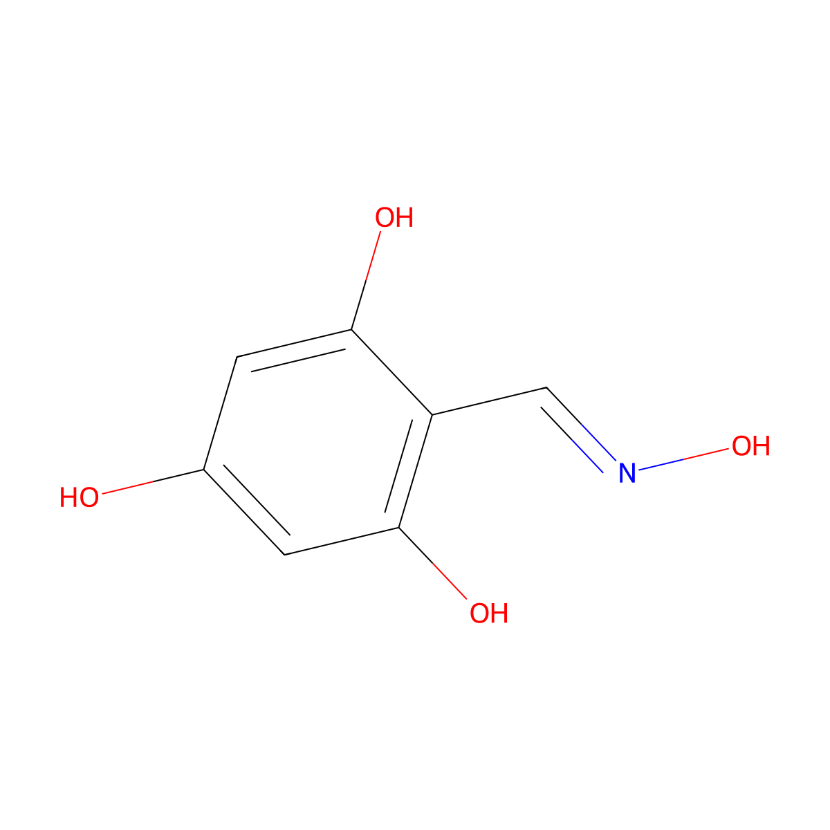 2,4,6-Trihydroxybenzaldehyde oxime molecular structure, CAS 2059178-05-9