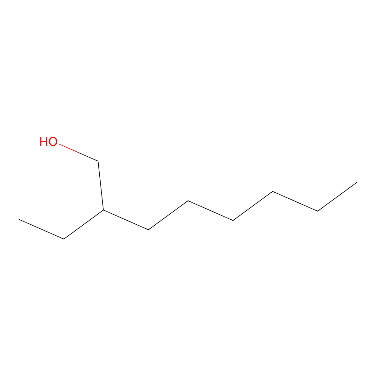2-Ethyloctan-1-ol molecular structure, CAS 20592-10-3