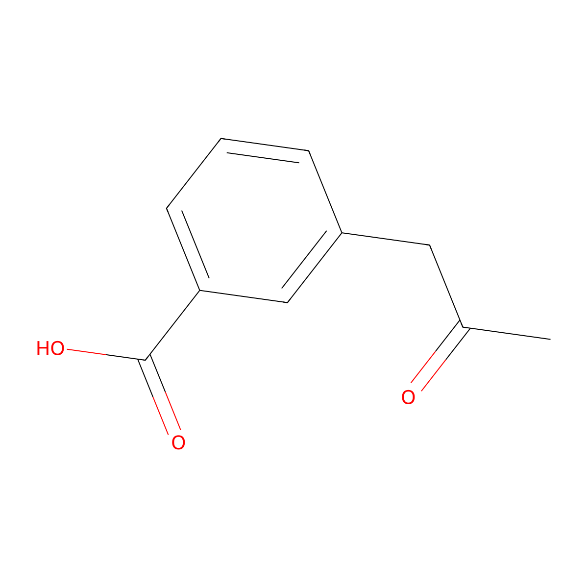 3-(2-Oxopropyl)benzoic acid molecular structure, CAS 205927-63-5