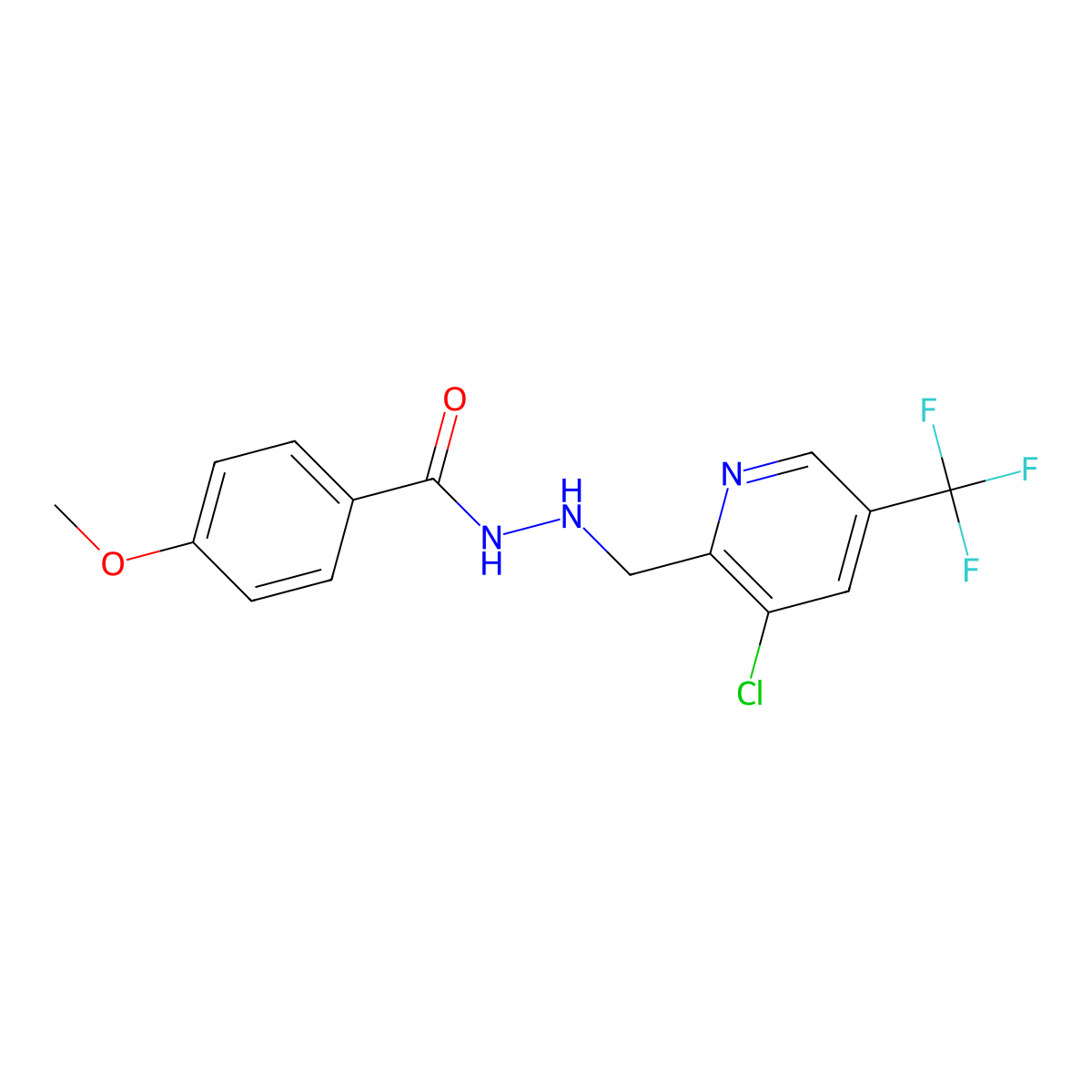 N'-{[3-chloro-5-(trifluoromethyl)pyridin-2-yl]methyl}-4-methoxybenzohydrazide molecular structure, CAS 2059279-76-2