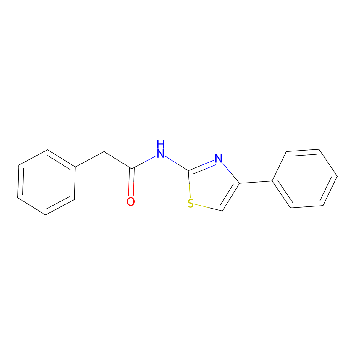 2-phenyl-N-(4-phenyl-1,3-thiazol-2-yl)acetamide molecular structure, CAS 205928-24-1