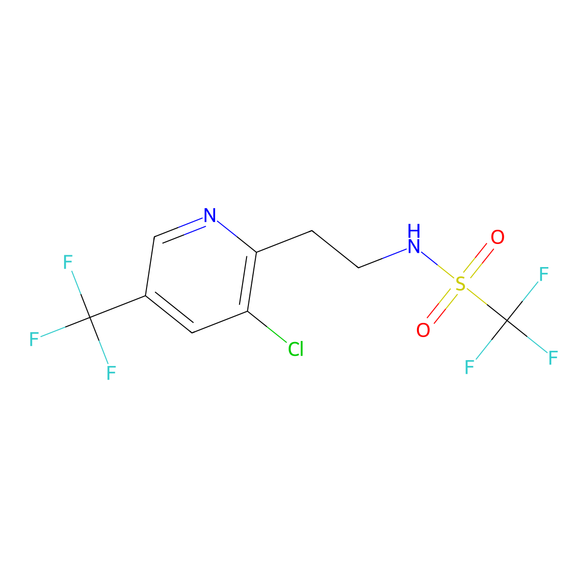 N-{2-[3-chloro-5-(trifluoromethyl)pyridin-2-yl]ethyl}-1,1,1-trifluoromethanesulfonamide molecular structure, CAS 2059280-08-7